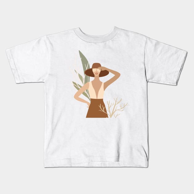 adventuress Kids T-Shirt by NJORDUR